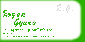 rozsa gyuro business card